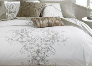 Bar III Luxury Comforter Cover Duvet Vintage Scroll Full Queen $170 