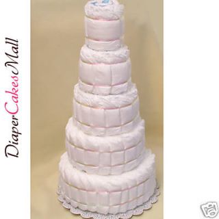 Baby Shower Undecorated 5 Tier Diaper Cake Baby Cake