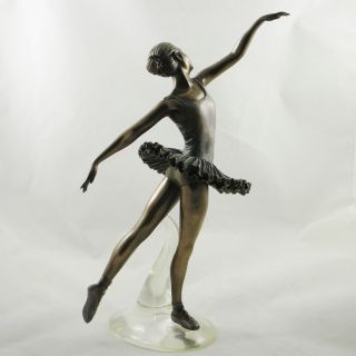 FEMALE Ballet Dancer FIGURINE Bronzed Art STATUE   Arabesque from 