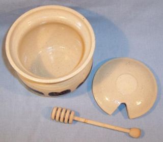 Vintage Tadlock Pottery Honey Pot Dipper Texas Potter