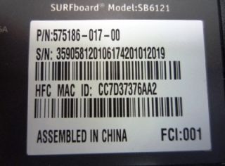 Motorola SB6121 Surfboard DOCSIS 3 0 Cable Modem Super Fast Open Box 