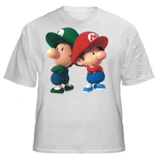 Custom Made T Shirt Baby Mario and Baby Luigi