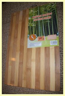 Natural 2 Tone Bamboo Wood Cutting Board 15 x 10  with Ring Makes A 