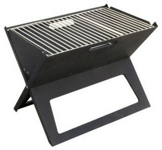   Charcoal BBQ Grill Small Folding Steel Frame Hibachi Style Grill