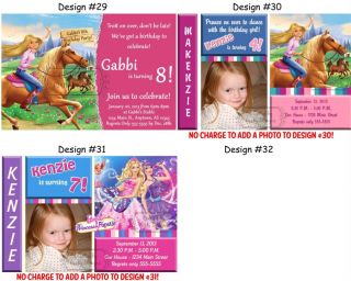 Barbie Mermaid 3 Musketeers Birthday Party Ticket Invitations Supplies 