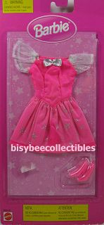 1998 Barbie Fashion Sparkle N Shine Bright Pink Lace