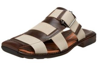 Bacco Bucci Frankie Italy Brown Leather Slide Sandal 12