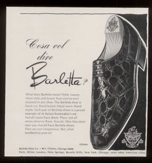 1968 Barletta Italian Mens Shoe Vintage Fashion Ad