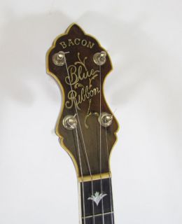 1920s Bacon Blue Ribbon Deluxe Tenor Banjo Vintage Antique