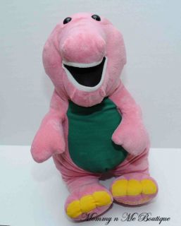 for your consideration is a large barney pink dinosaur plush toy 
