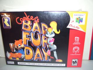 Conkers Bad Fur Day Brand New Factory SEALED N64 Game Nice