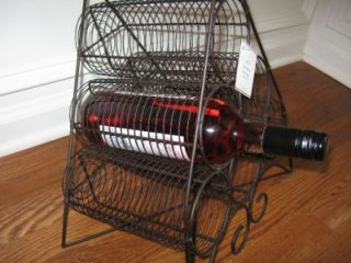Pottery Barn French Wire Wine Rack HTF New