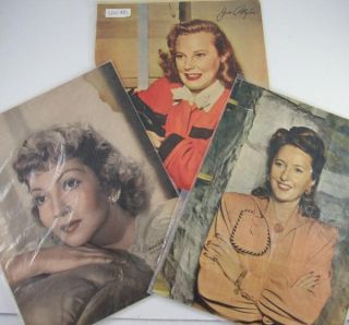 Bette Davis Claudette Colbert Other Mag Clippings