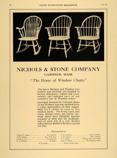1921 Ad Nichols Stone Co Barbara Windsor Rockers Original Advertising 