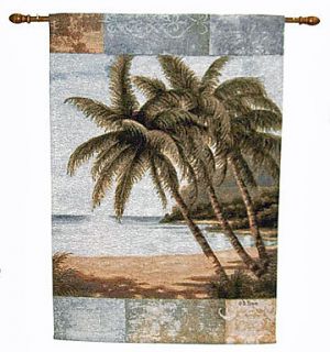 Philip Bai Island Tropical Palms Tapestry Wall Hanging