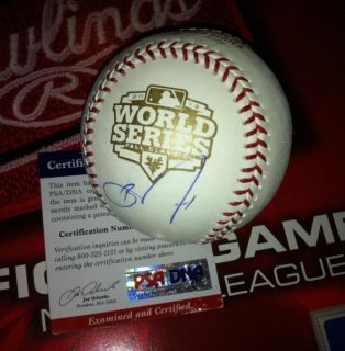 Barry Zito Signed 2012 World Series Baseball San Francisco Giants PSA 