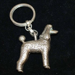 BARRY KIESELSTEIN CORD Sterling Silver French Poodle Dog Key Chain 