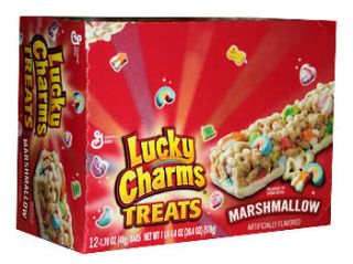Lucky Charms Cereal Marshmallow Bars 12 Count Food Snack