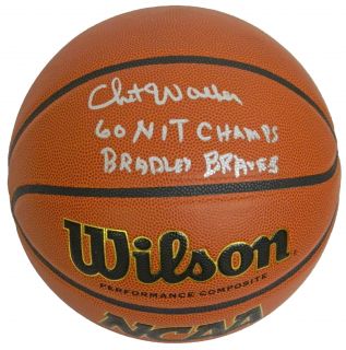 Chet Walker signed Wilson NCAA basketball with 60 NIT Champs and 