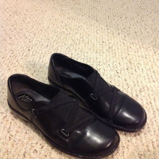 Clarks Artisan Collection Womens 6 5 Black Leather Shoes Loafers