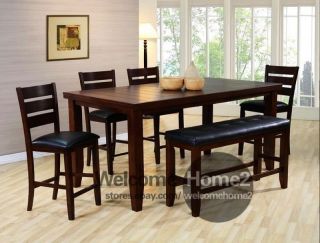 Bardstown Counter Height Table Set w Chairs Bench