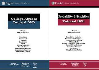 College Algebra & Statistics Tutorial DVD Combo