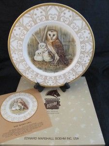 Hamilton Edward Marshall Boehm Barn Owl Collector Plate