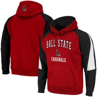 Ball State Cardinals Cardinal Black Playmaker Pullover Hoodie 
