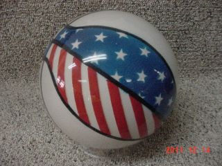 Clear Stars and Stripes USA Basketball Bowling Ball New 13lb Free 