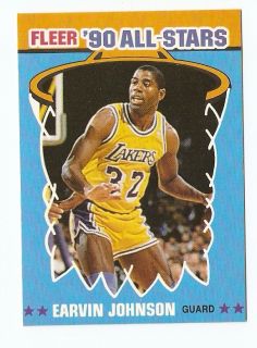 1990 91 Earvin Johnson Fleer All Star Basketball Trading Card 4