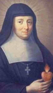 13kb jpg detail of a portrait of Saint Jeanne de Chantal, date unknown 