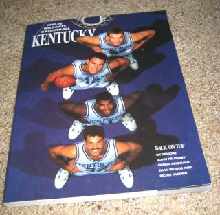 1991 92 Kentucky Basketball Media Guide Unforgettables