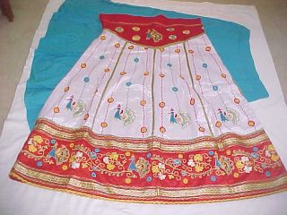   Skirt 16 Peacock Lengha Sari Ballroom Belly Dance Ghagra