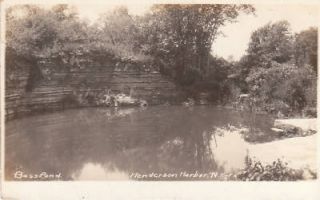 D4405 NY Henderson Harbor Bass Pond Photo Postcard