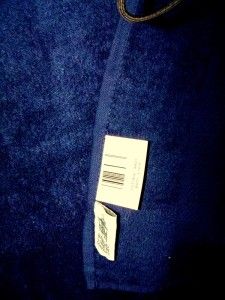 baltic linen company bath towel navy blue 100 % cotton