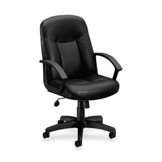 HON Basyx VL601 Managerial Mid Back Chair Leather Black New 5 Year 