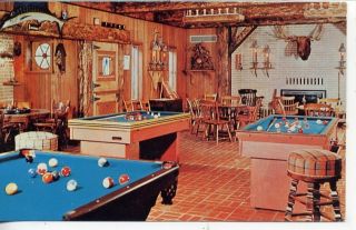 Batesville Indiana Pool Hall Table Billiards Postcard