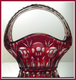   Basket Bowl Candy Dish Cut to Clear Crystal Nachtmann Bamberg