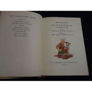 1940 1st / 1st WALT DISNEYS PINOCCHIO Book DOROTHY BARUCH Rare