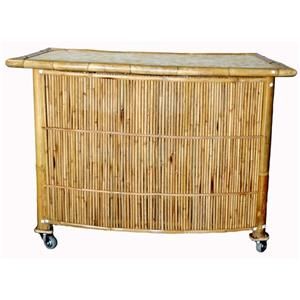 Piece Wood Bamboo Tropical Tiki Bar Set Outdoor Patio Furniture