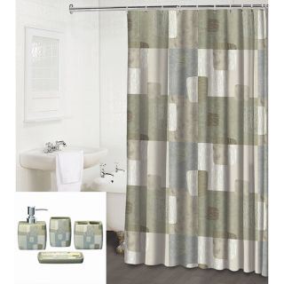 Mezzo Shower Curtain 5 piece Bath Accessory Set MEZZO 5PC SET