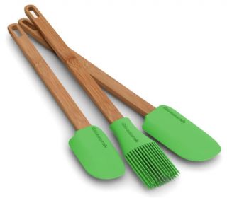 pc. set features a small and large spatula/scraper and a basting brush 