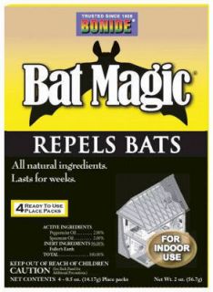 Bat Magic Repellent Drives Bats Out Attics Wall Chimneys 4pk Bat 