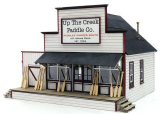 BANTA MODELWORKS UP THE CREEK PADDLE CO O On30 Railroad Structure Wod 