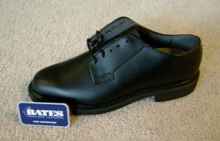 Bates 968 Classic Black Leather Uniform Oxford Shoes 7D