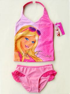 Girls Barbie Princess Swimming Swim Costume Swimsuit Tankini Ages 2 10 