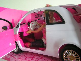 Barbie Doll Fiat 500C Convertible Car Voiture Auto Coche Carro Malibu 