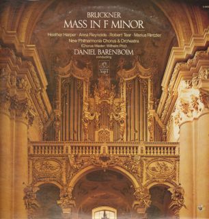 BRUCKNER Mass In F Minor BARENBOIM LP ANGEL S 36921 CLASSICAL VG