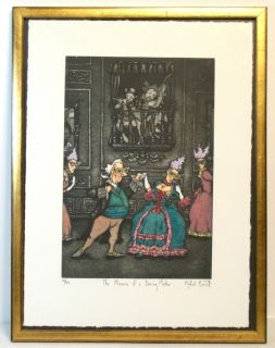 Mychael Barratt Original Hand Colored Signed Etching Manners of a 