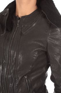 Neil Barrett New Woman Leather Jacket SZXXS NPE99 3703 01 Black Made 